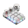 thumbnail image 4 of Mini teclado RGB ligero 9 teclas para interruptor de juego de control de volumen de audio Inalámbrico Blanco jinwen Mini teclado, 4 of 8