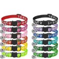 thumbnail image 1 of Cat Collar, 12pcs Anti Strangulation Cat Collar Kitten Collar With Reflective Strap And Bell, Adjustable Range 19-32cm, 1 of 2
