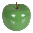 thumbnail image 2 of Figura decorativa sencilla y coleccionable con forma de manzana para mesa o escritorio. Verde grande, 2 of 9