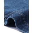 thumbnail image 6 of DARING DIVA Women's Plus Button Closed Long Sleeves Stitching Jean Jackets 1X Blue, 6 of 6