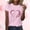 Pink, variant on EchfiProm Womens Valentine T shirts Graphic Tee Valentine Day Casual Love Heart Pink Short Sleeve Shirts for Adult