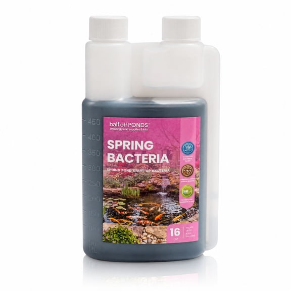 Half Off Ponds Spring Bacteria, 16 oz Bottle Pond Treatment