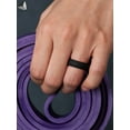thumbnail image 5 of PULLIMORE Mens Silicone Rings 8mm Wide Wedding Rubber Bands for Athletes Sports Workout Gym (Size 9), 5 of 9