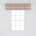 thumbnail image 2 of Ethnic Window Valance, Pattern of Geometric Shapes Arranged in an Style, Curtain Valance for Kitchen Bedroom Decor with Rod Pocket, 54" X 12", Dark Salmon Eggshell, by Ambesonne, 2 of 2