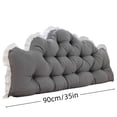 thumbnail image 2 of Headboard Pillow for Bed, Soft Reading Pillow with Lumbar Support and 100% Cotton, Ergonomic Backrest Cushion for Reading, Leaning, Resting, 39.4-Inch Length, for Bedroom Use, 8 Colors, 2 of 6