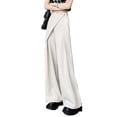 thumbnail image 2 of DHFJKG Women's Casual Suit Pants Office Lady Wide Leg Solid Color Irregular Design Work Business Pant Versatile Trousers, 2 of 4