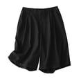 thumbnail image 2 of Spring Savings!GaThRRgYP Womens Pants Clearance,Women's Solid Color Casual High Waisted Oversized Short Pants, 2 of 8