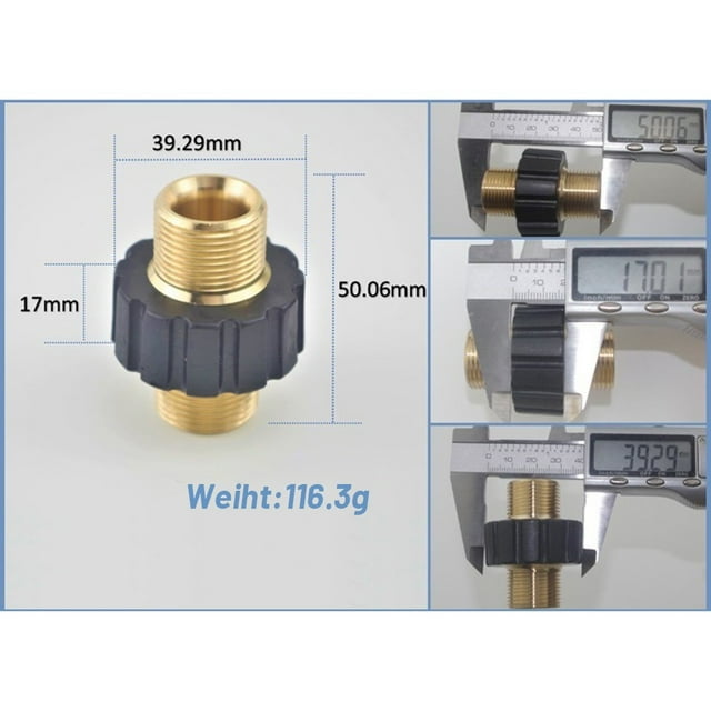 High Pressure Cleaner M22*1.5 Outer Wire Butt Joint 14-Hole To 15-Hole Adapter M22 15 To 14Mm Shenzhuyue