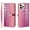 Purple, variant on 2021 iPhone 13 Pro Max Case 6.7 Inch - TECH CIRCLE [Faux Leather/Silicone] Composite Case with Card Holders, Protective Lightweight Flip Stand Cover, Portable Colorful Carrying Case for Women (Purple)