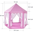 thumbnail image 2 of GIXUSIL Princess Castle Girls Play Tent Toy, Kids Large Fairy Playhouse Tent , Gift for Children Toddlers Indoor and Outdoor Games-Pink,Polyester, 2 of 7