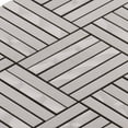 thumbnail image 3 of Modket TDH366SS Brushed Nickel Stainless Steel Metallic Swirling Parquet Mosaic Tile Backsplash, 3 of 5