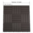 thumbnail image 4 of DECMAY 8.7 sq. ft DIY Wood-Plastic Composite Deck Tiles, Coffee, Interlocking Outdoor Flooring Tiles Waterproof All Weather for Patio Balcony Backyard Patio Pavers (pack of 9), 4 of 8