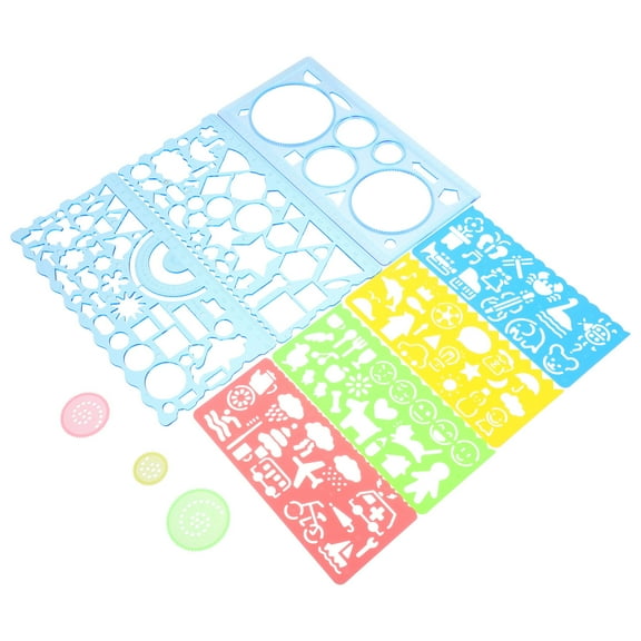Milisten 1 Set Plastic Drawing Stencils with Geometric Rulers for Architecture Design and Drafting, Ideal for Adults