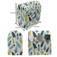 thumbnail image 4 of Feather Stand Mixer Cover, Hand Drawn Retro Motifs Doodle Composition, Kitchen Appliance Organizer Bag Cover with Pockets, 5 Quarts, Dark Blue Mustard, by Ambesonne, 4 of 4