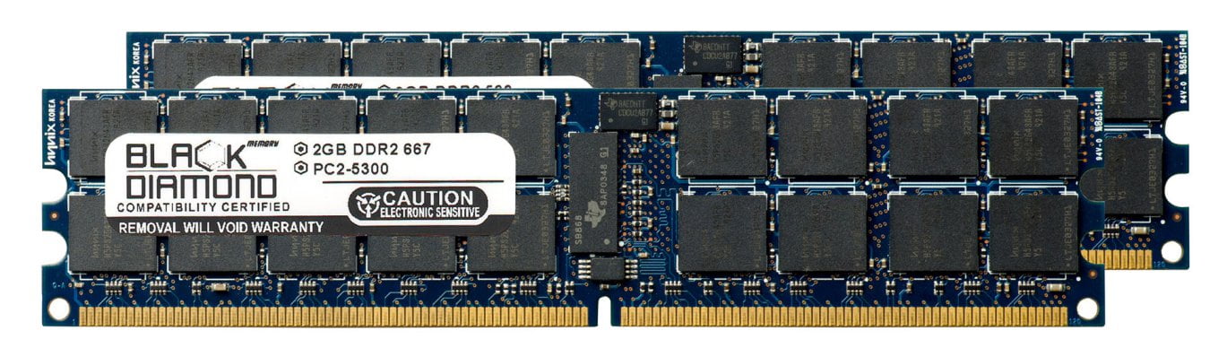 4GB 2X2GB Memory RAM for IBM System X Series x3250 4366 240pin PC2-5300 667MHz DDR2 UDIMM Black Diamond Memory Module Upgrade