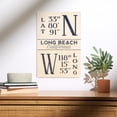 thumbnail image 2 of Long Beach, California, Latitude and Longitude (Blue) Birch Wood Wall Sign (12x18 Rustic Home Decor, Ready to Hang Art), 2 of 5