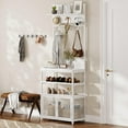 thumbnail image 6 of Danolapsi Hall Tree with Doors White 72.8in Coat Rack Shoe Storage Narrow Coat Tree Shoe Shelf Organizer with 7 Hooks,Multifunctional Hallway Shoe Cabinet for Entryway Bedroom and Mudroom, 6 of 8