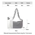 thumbnail image 3 of Crystal Rhinestone Pillow Bag – 6.3" Sparkly Chain Shoulder Purse, Glitter Clutch for Evening Parties & Dates, 3 of 8
