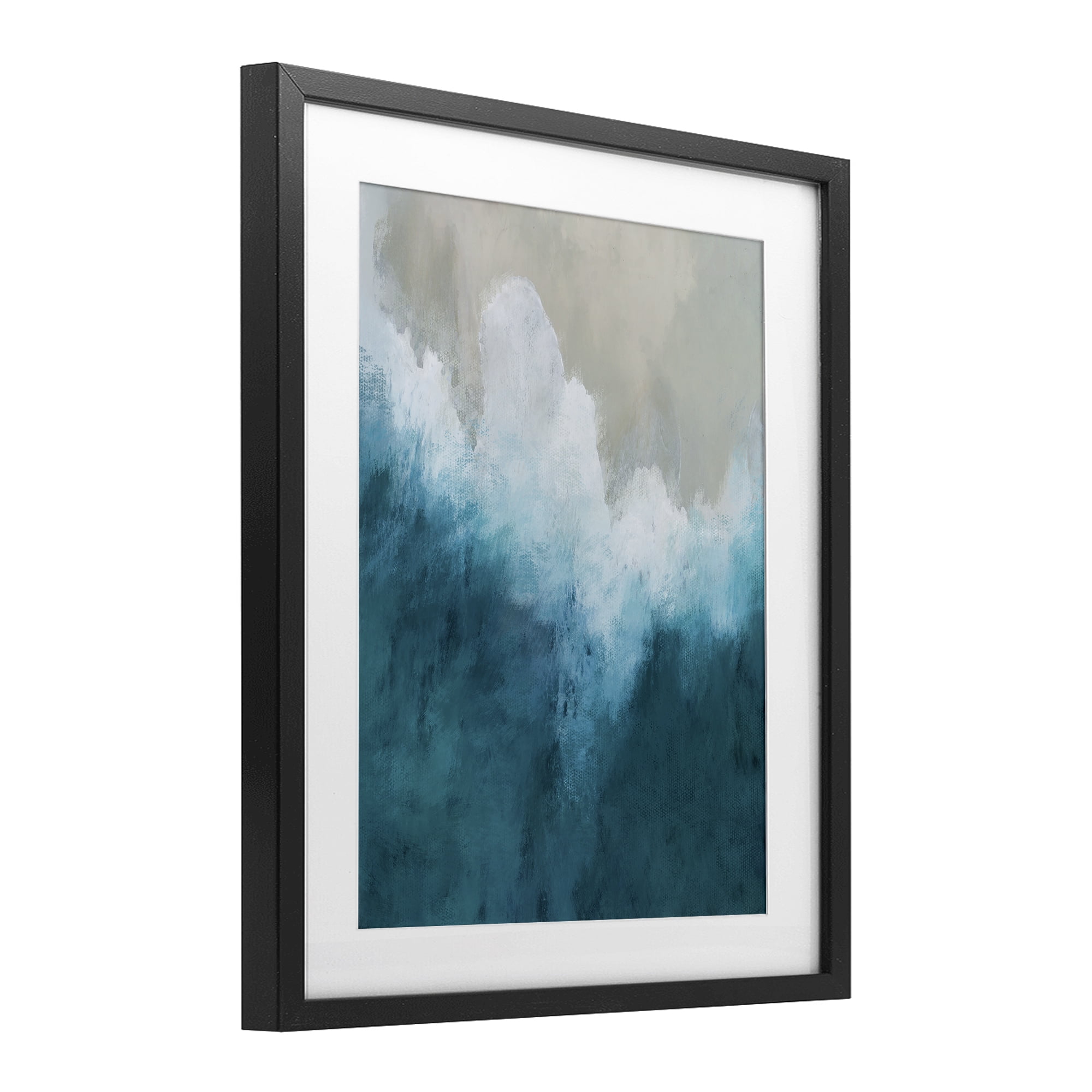 Stupell Industries Aerial Tide Abstraction Black Framed Print Under Glass, design by Denise Brown