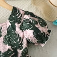 thumbnail image 4 of Afdoent Robes pour Petite Fille, Manches Courtes, Imprimé Floral, Robe de Fête, Tenue Décontractée pour Enfants de 4-5 Ans, 4 of 6