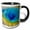 Black/White, variant on 3drose, Yellowstone, Green, Blue, Yellow, 15oz Two-tone Green Mug