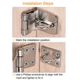 thumbnail image 5 of Uxcell 4'' Stainless Steel 90 Degree Heavy Door Latch Hasp Lock, Silver, 5 of 5