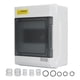 thumbnail image 1 of Uadme Caja de protección de distribución, Caja de distribución a Prueba de Agua IP66 Caja de Conexiones electrónicas de riel DIN de 6 vías con Cubierta Transparente, fácil instalación, 1 of 8