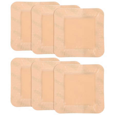 XIRQI 6Pcs Silicone Foams Dressing Patches Wound Dressing Stickers Self-adhesive Wound Bandages