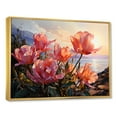 thumbnail image 2 of Designart "Sunset Glow Among Tulips" Tulips Floater Framed Canvas Wall Art, 2 of 5