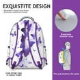 thumbnail image 5 of Butterfly Themed College Backpack - Stylish & Functional Bookbag with Laptop Compartment, Side Water Bottle Holder, Durable Fabric, 5 of 6