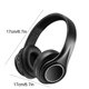 thumbnail image 3 of Auriculares inalámbricos Bluetooth Auriculares Bluetooth 5.3 | Estéreo plegable sobre la oreja con subwoofer | Conectividad por cable e inalámbrica | Batería de larga duración | Micrófono, 3 of 9