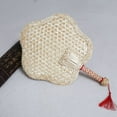 thumbnail image 4 of Walbest Handheld Fan Creative Shape Wheat Straw Indoor Portable Summer Non-Folding Hand Fan for Home, 4 of 7