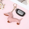 thumbnail image 7 of 2 PCS Leather Dachshund Keychain, Dachshund Keychain Bag Pendant Key Chain Cute Puppy Dog Charm Gifts, Pink, 7 of 7