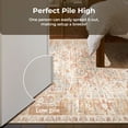 thumbnail image 7 of 8x10 Washable Rug Oriental Distressed Non-Slip Chenille Rugs for Living Room Bedroom Dining Room-Orange, 7 of 7