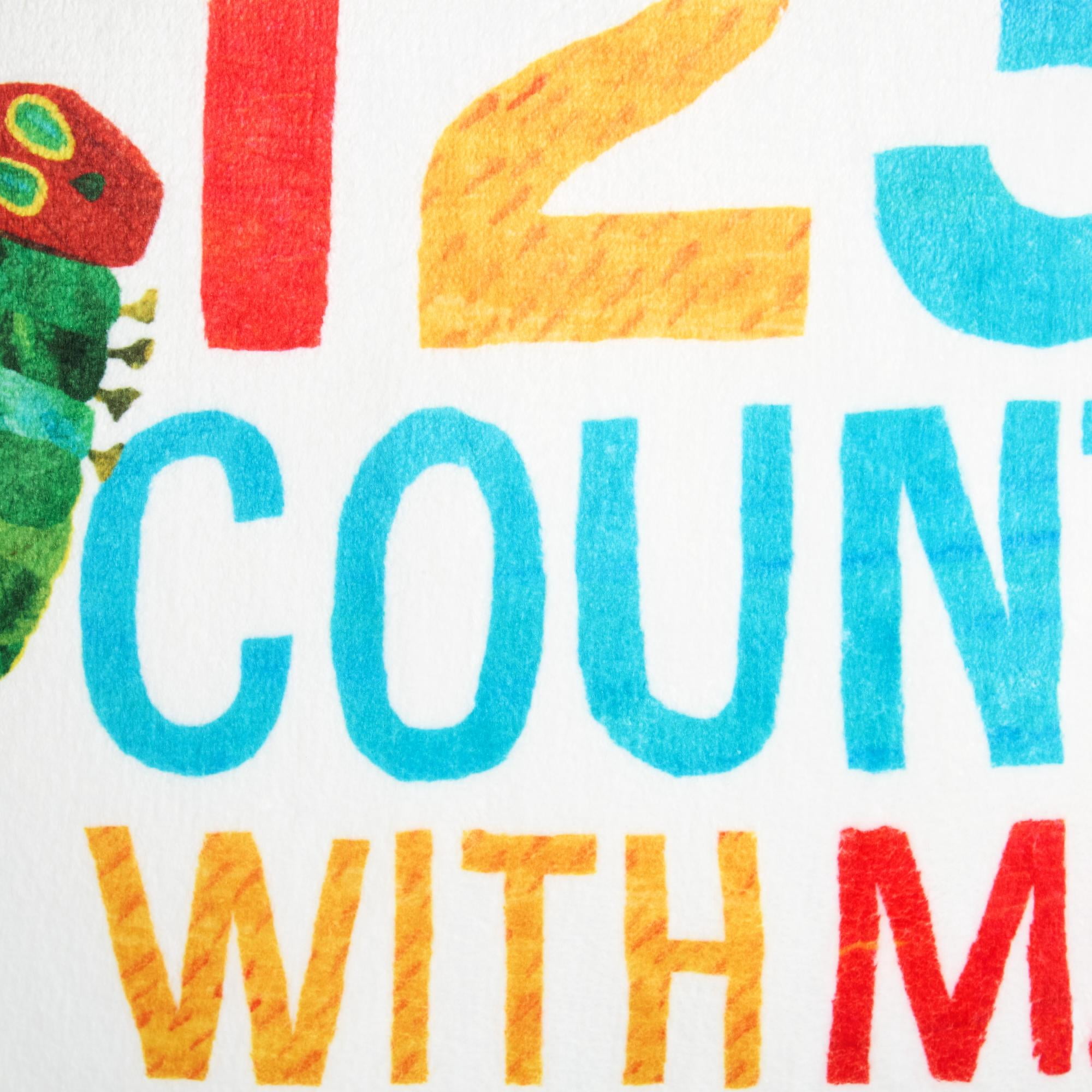 Eric Carle Washable 123 Count With Me Toddler Pillow, Multicolored, 18"x18"