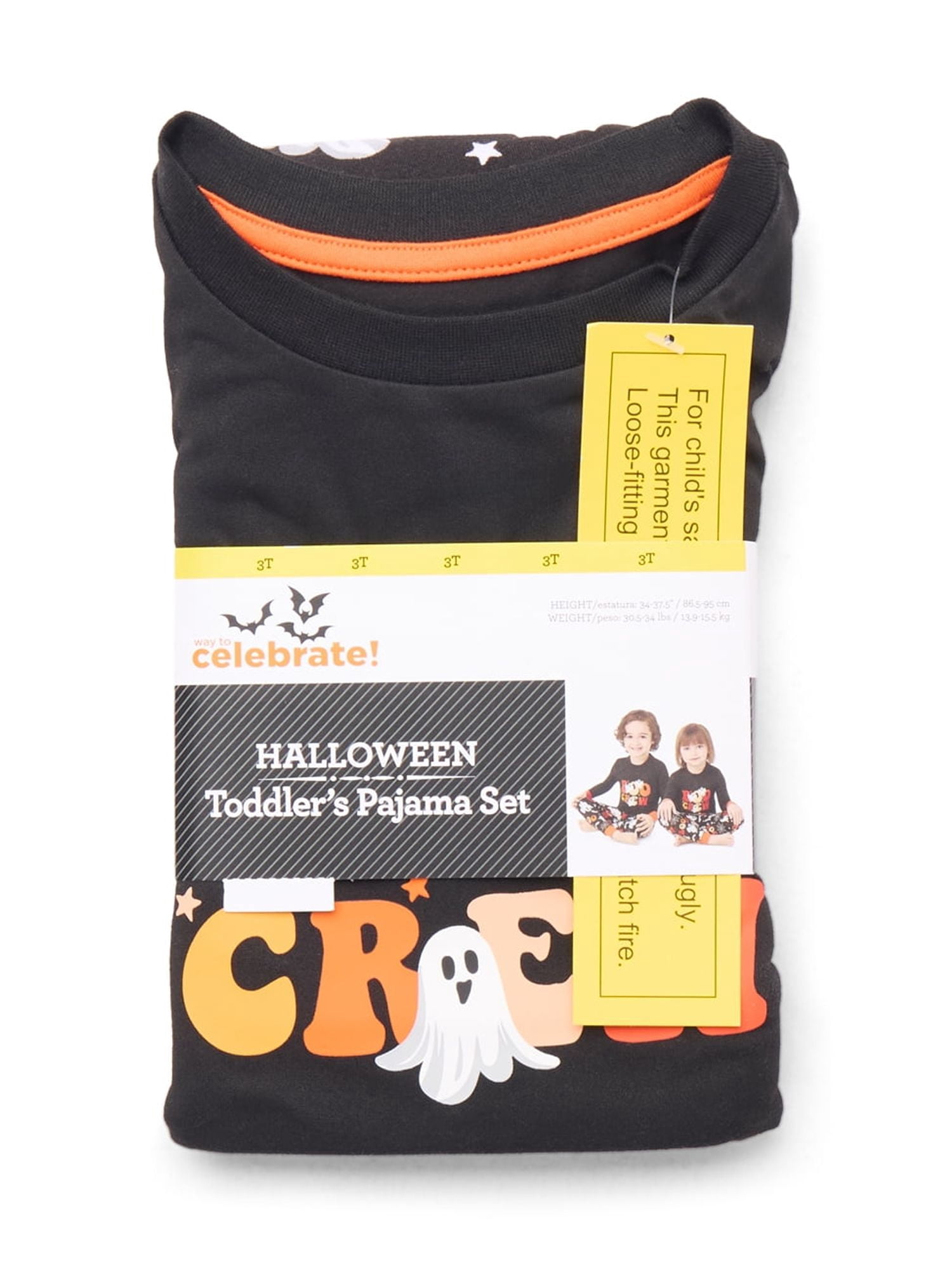Halloween Unisex Toddler Matching Family Pajama Set from Way to Celebrate, 2-Piece, Sizes 2T-5T
