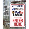 thumbnail image 3 of Delivery Sign for Package and Box Deliveries - Enter Here - Great for Offices and Home Packages and Boxes Delivery Instructions - Large 8" x 12" Aluminum Safe for Use Indoors or Outdoors, 3 of 3