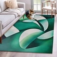 thumbnail image 3 of Abstract Stitching Area&nbsp;Rug 2.7x5ft Green White Gradient Stripe Non-Slip&nbsp;Washable Square&nbsp;Rugs Soft Felt Indoor Floor Mat for Bedroom Kitchen Living Room Bathroom, 3 of 9