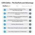 thumbnail image 4 of StarTech 3ft CAT6 Ethernet Cable - Black CAT 6 Gigabit Ethernet Wire -250Mhz 100W PoE RJ45 UTP Molded Network Patch Cord with Strain Relief (C6PATCH3BK), 4 of 4