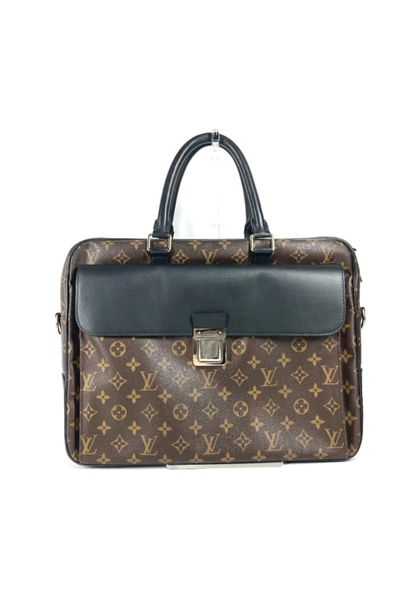 Pre-Owned LOUIS VUITTON M56719 Monogram Macassar Soft Briefcase 2WAY Bag Shoulder... (Good)