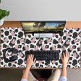 thumbnail image 4 of Long Mouse Pads for Desk,White Cow Black Spot Pattern Desk Mats on Top Of Desks, Desk Mouse Pad Extra Large with 3mm Non-Slip Base and Stitched Edge for Gaming,Office,Work,Home 47.3"x23.6", 4 of 6