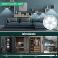 thumbnail image 2 of Lampe de Placard avec Veilleuse LED, Rechargeable par USB, Lot de 3 Veilleuses Sans Fil avec Contrôle Tactile et Télécommande, Luminosité Réglable, Lampe d'Armoire Alimentée, 2 of 4