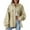 Khaki, variant on Denim Jacket for Women 2024 Women's Lapel Large Pocket Puffed Sleeve Wash Solid Color Medium Length Denim Jacket Womens Jacket