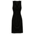 thumbnail image 5 of Duoif Formal Dresses for Women 2025 Sleeveless Front V Neck Casual Summer Dress Cute Bodycon Dresses Womens Dresses Black L, 5 of 6