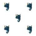 thumbnail image 3 of kurtrusly Resin Sturdy And Durable Animal Head Key Hook For Easy Organization Good Decorative Coat Hooks Retro blue (rhino) 5Set, 3 of 6