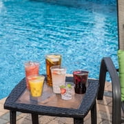 16 oz Clear Plastic Cup - Iced Cold Drink Coffee Tea Juice Smoothie Bubble Boba Frappucino, Disposable, Mediuim Size, No Lid [50 Pack]