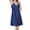 Dark Blue, variant on Aueoeo Women's Lace Trim Nightgown Silk Slip Dress Sleepwear V Neck Short Nightwear Summer Nightdress Rose Gold S
