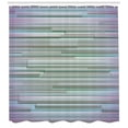 thumbnail image 3 of Minimalist Decor Shower Curtain, Mixed Parallel Flat Lines Merging Stripes in Various Levels Artwork Print, Fabric Bathroom Set with Hooks, 69W X 75L Inches Long, Blue Lilac, by Ambesonne, 3 of 3