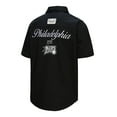thumbnail image 3 of Men's Mitchell & Ness Black Philadelphia 76ers Hardwood Classics Camp Shirt, 3 of 7