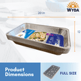 thumbnail image 3 of Wyda Heavy Duty Full Size Aluminum Pans, 15 L, Durable, 20x12 in Tray, 10 Pack, 3 of 12